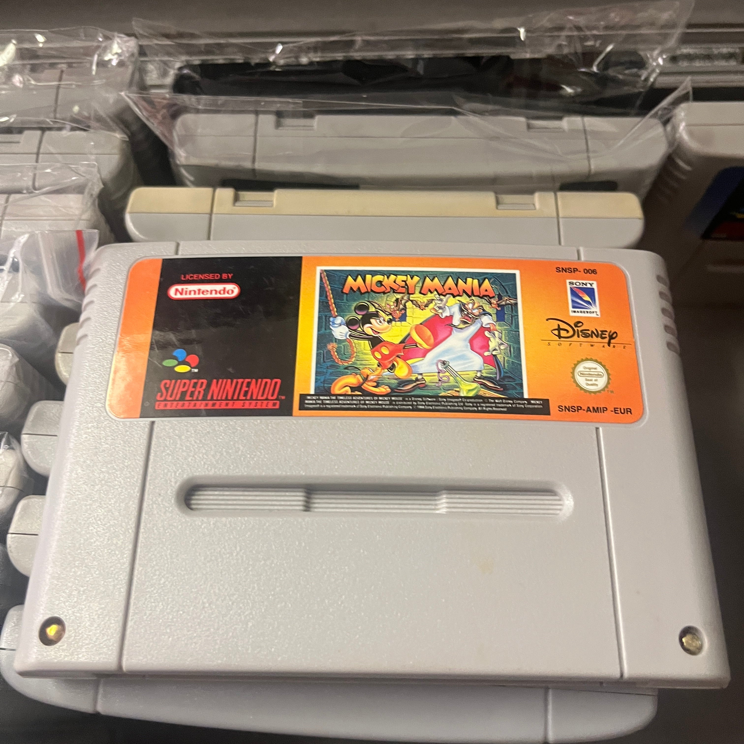 Mickey Mania Super Nintendo SNES game Mickey Mania Super Nintendo SNES game